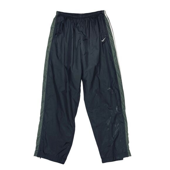 Nike Team Track Pants Mens XL Black Ankle Zip Y2K Baggy Athletic Comfy Pull On - Picture 1 of 16